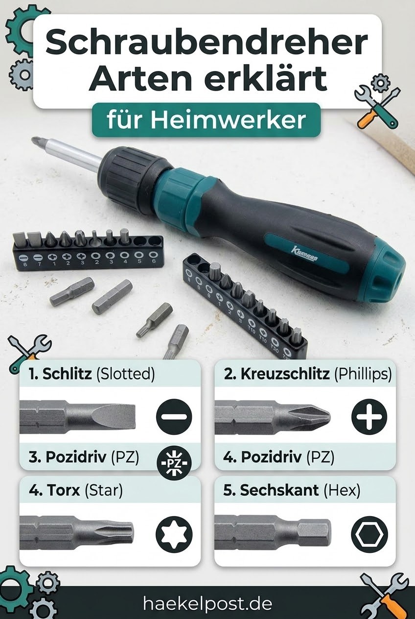 Schraubendreher Arten erklärt für Heimwerker