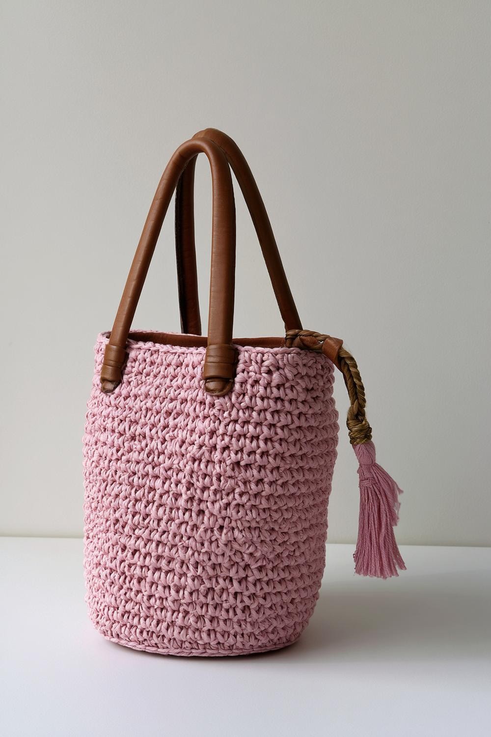 Elegante Rosa Bucket-Bag