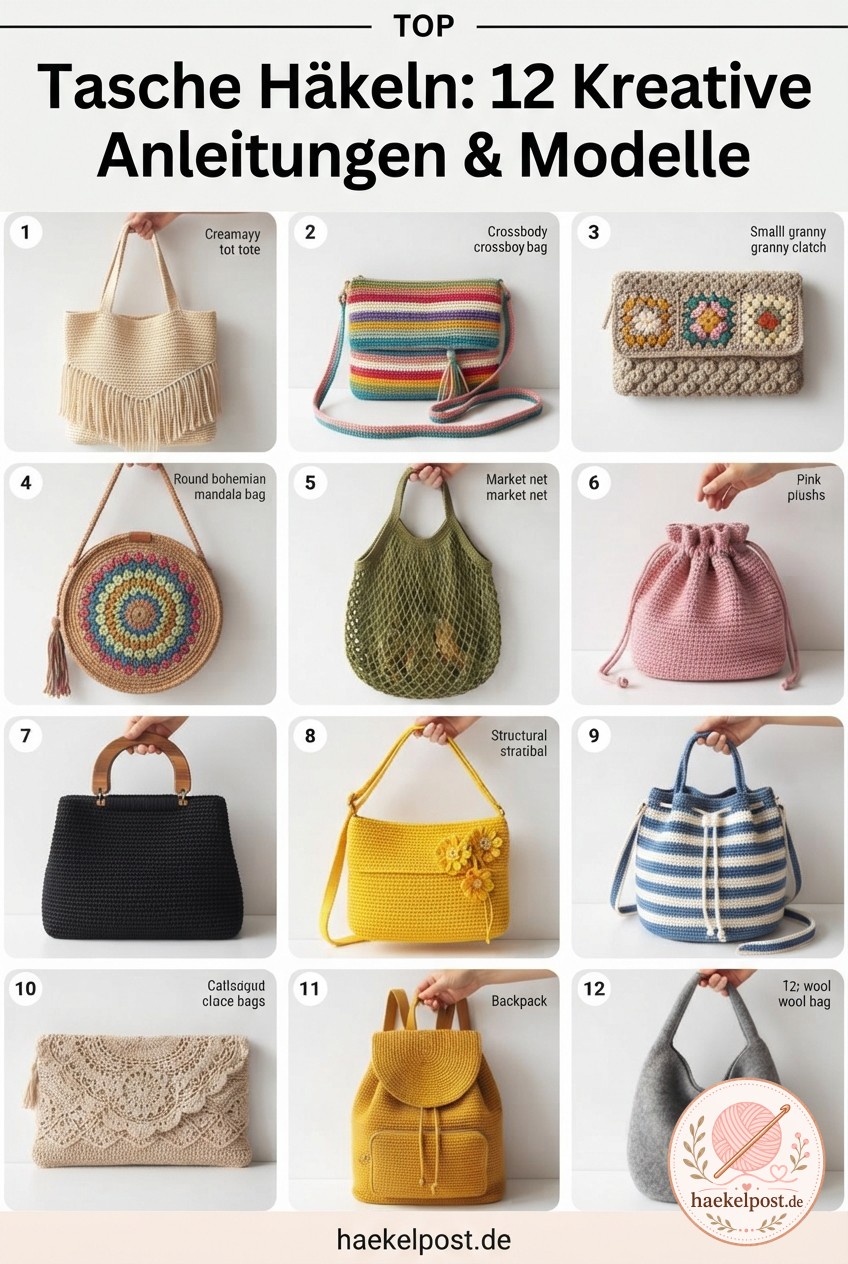 Tasche Häkeln: 12 Kreative Anleitungen & Modelle