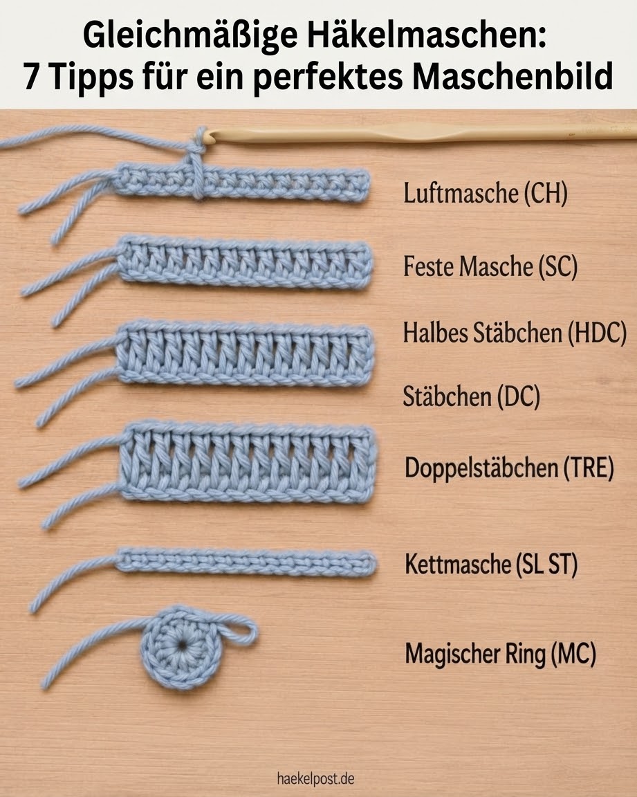 Gleichmäßige Häkelmaschen: 7 Tipps für ein perfektes Maschenbild