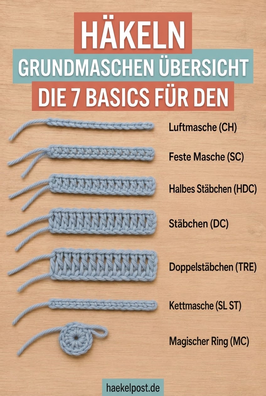 Häkeln Grundmaschen Übersicht - Die 7 Basics Für Den
