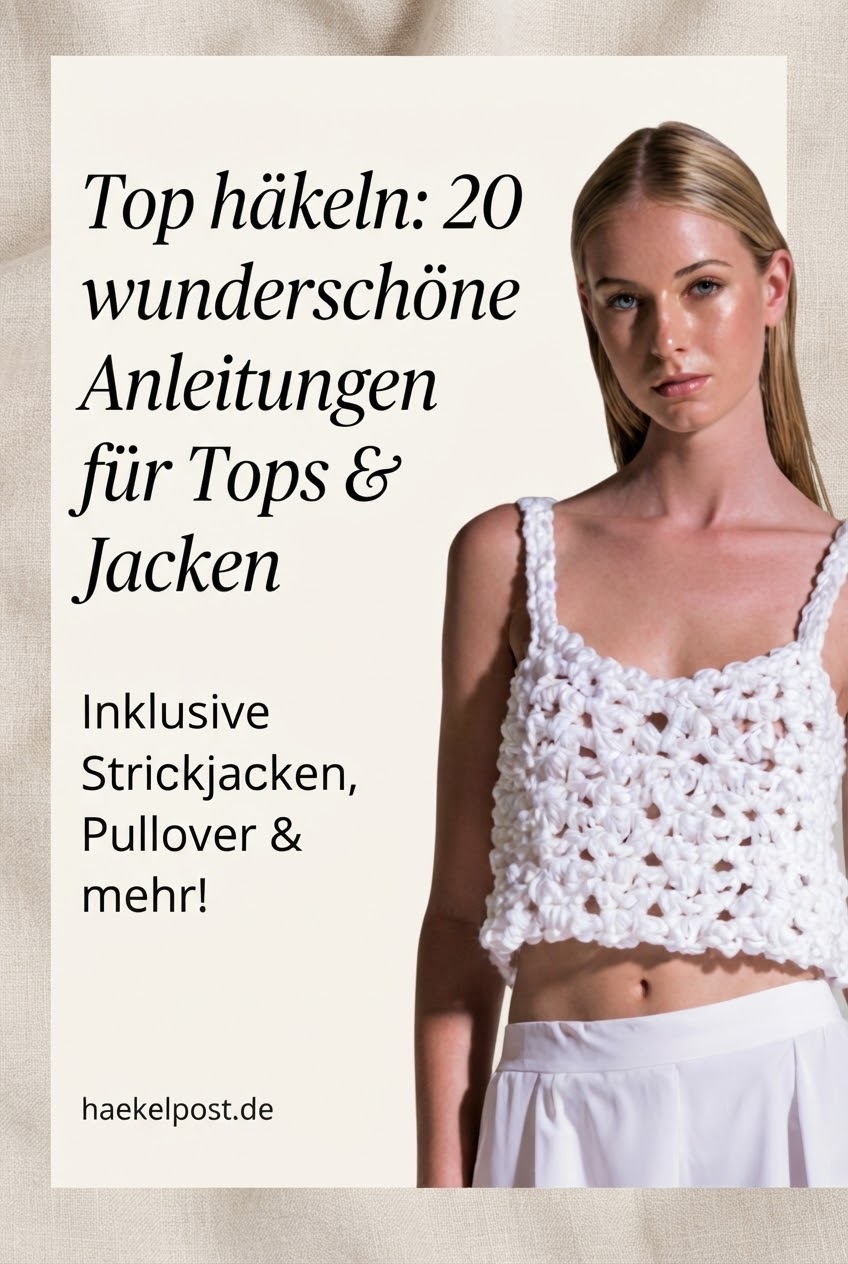 Top häkeln: 20 wunderschöne Anleitungen für Tops & Jacken