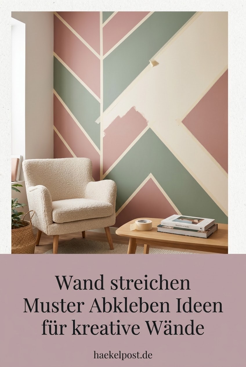 Wand streichen Muster Abkleben Ideen für kreative Wände