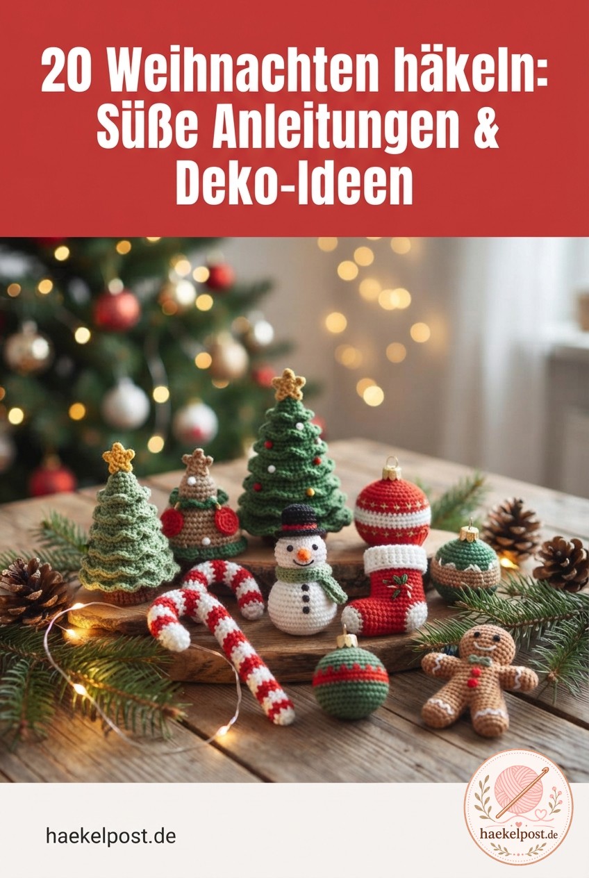 20 Weihnachten häkeln: Süße Anleitungen & Deko-Ideen