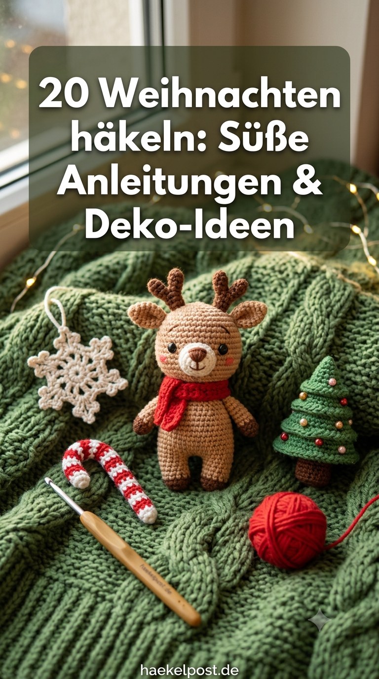 20 Weihnachten häkeln: Süße Anleitungen & Deko-Ideen