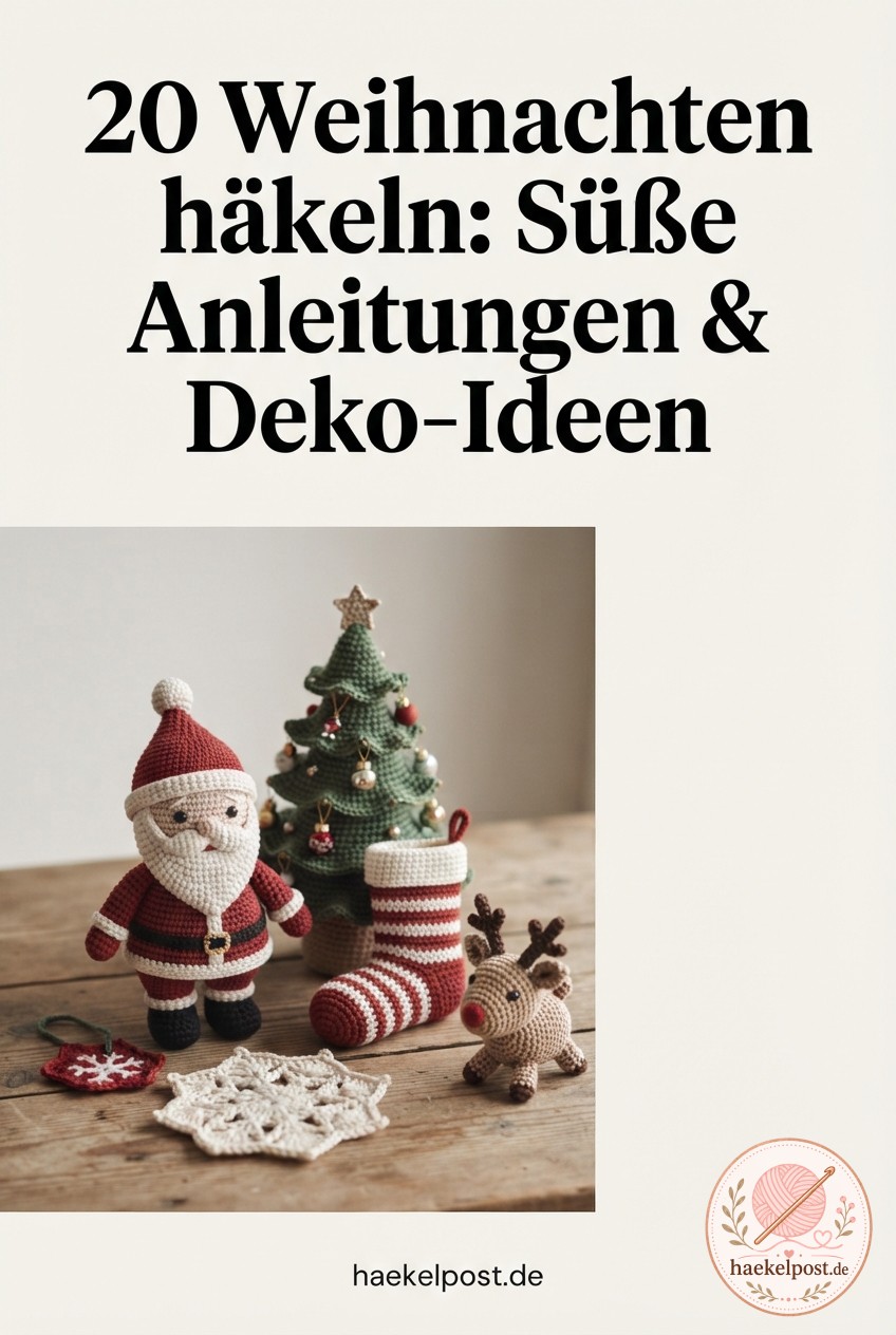20 Weihnachten häkeln: Süße Anleitungen & Deko-Ideen