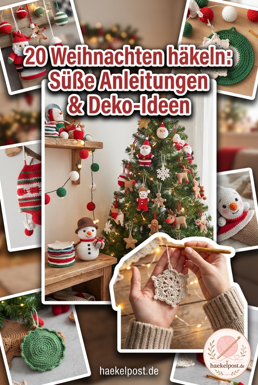 20 Weihnachten häkeln: Süße Anleitungen & Deko-Ideen