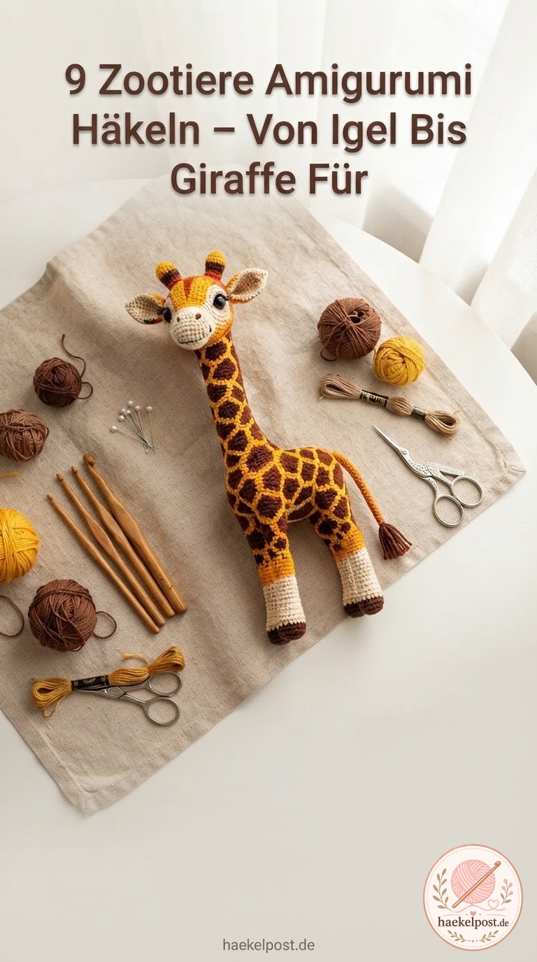 9 Zootiere Amigurumi Häkeln – Von Igel Bis Giraffe Für