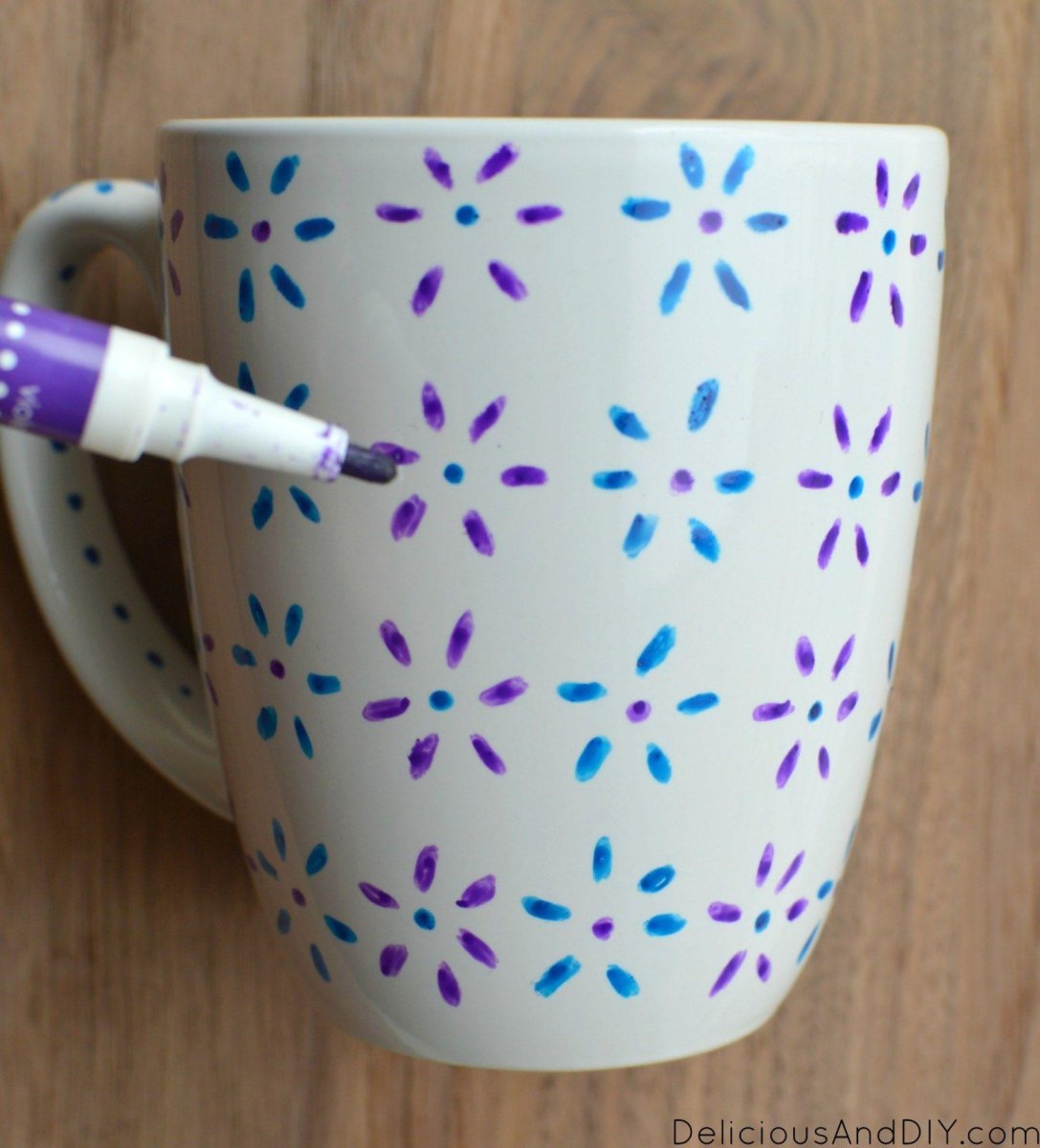 Bemalte Tasse als DIY Geschenk