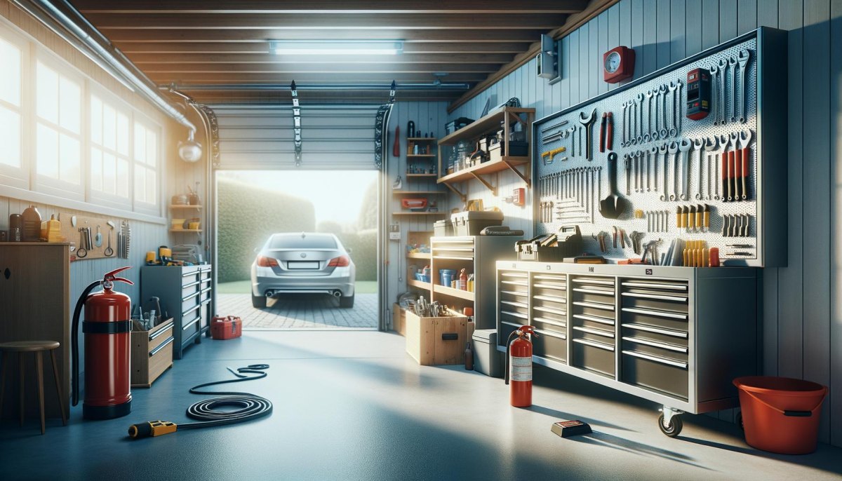 Sichere ausgestattete Werkstatt