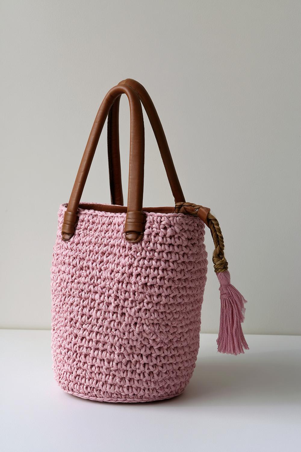 Elegante Rosa Bucket-Bag