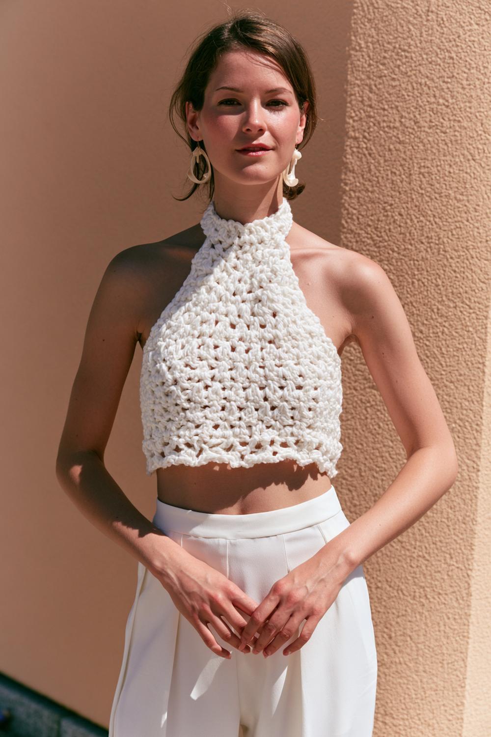Elegantes Crop-Top in Weiß