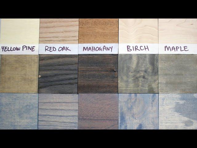 Holzarten mit Beizfarben