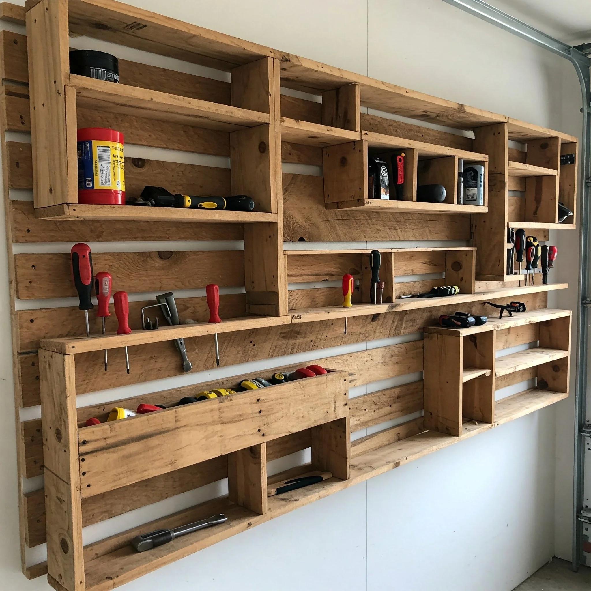 Holz Wandregale mit Zubehör
