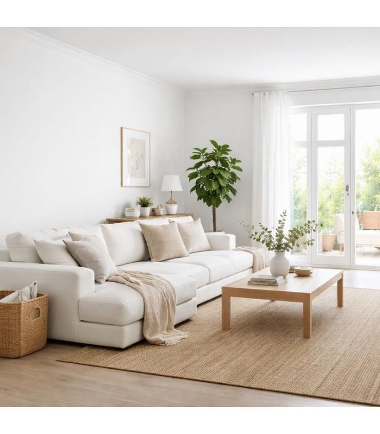 Helles Wohnzimmer mit Weißtönen